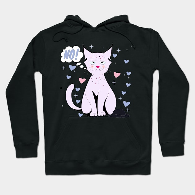 Angry Cat Says NO Hoodie by bsn